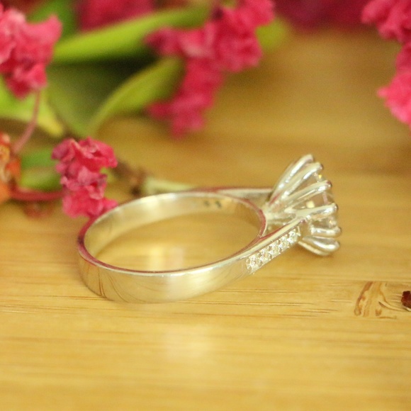 Sterling Silver Cubic Zirconia Wedding Jewelry - Picture 5 of 8